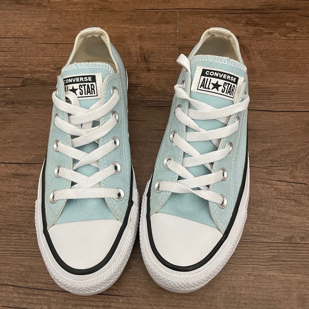 Light Blue Low Top Converse